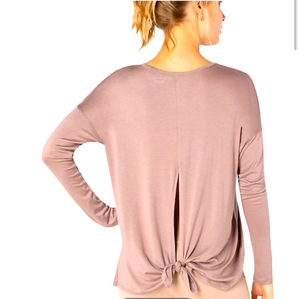 Beyond Yoga Draw The Line Tie Back Pullover